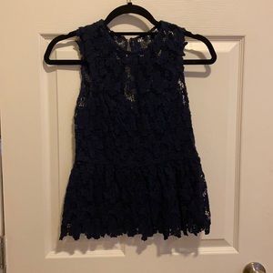 Lilly Pulitzer 00 Navy Lace Top